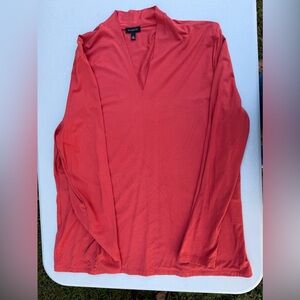 Womens rust colored long sleeve tunic top